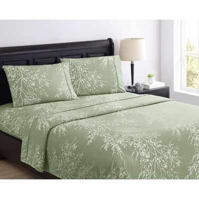 BrylaneHome 4-Pc Foliage Sheet Set