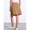 INSPIRE CHIC Women's High Waist A-Line Flared Pleated Above Knee Denim Skirt - 4 of 4