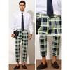Lars Amadeus Men's Plaid Ankle Length Business Trousers - 4 of 4