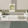 Queen Size Floor Bed with Safety Guardrails, Fence and Door - 2 of 4