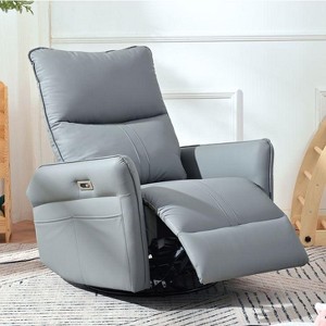 Okak Power Rocking Recliner Chair with Side Pocket 270° Swivel Electric Accent Chair Small Sofa for Living Room Bedroom Home Theater - 1 of 4