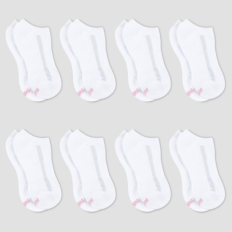 Hanes Premium Women's Heel Toe Cushioned Arch Support 6+2 Bonus Pack No Show Socks - 5-9, 1 of 4