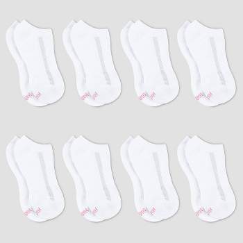 Hanes Premium Women's Heel Toe Cushioned Arch Support 6+2 Bonus Pack No Show Socks - 5-9
