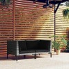 vidaXL Patio Sofas Set with Cushions - Dark Gray and Black Colored, Environmentally Friendly, Half Round Poly Rattan and Powder-Coated Steel - 2 of 4