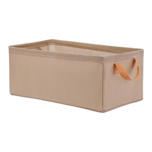 Unique Bargains Collapsible Storage Bin with Handles for Shelves Closet 1 Pack - 1 of 4