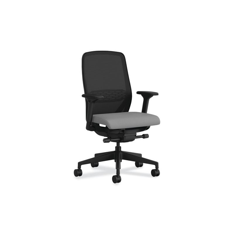 HON Nucleus Series Recharge Task Chair, 16.63 to 21.13 Seat Height, Frost Seat, Black Back, Black Base, 1 of 5