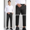 INSPIRE CHIC Men's Classic Fit Solid Stretch Flat Front Expandable Waist Work Business Pants - 4 of 4