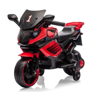 Kids Motorcycle, Ride On Car Toy with Training WheelsPowered Ride On Motorcycle Toy for Toddler Kids Boys Girls Ages 3-6 - 1 of 4