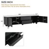 CAVINAS TV Stand for 75" TVs, 69.9" Media Console with Arched Doors & 2 Drawers,Entertainment Center with 5 Iron Legs for Living Room - 3 of 4
