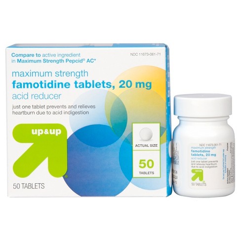famotidine active ingredient pepcid strength 20mg maximum ac target reducer tablets 50ct acid compare