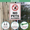 Unique Bargains Waterproof Reflective No Pets Allowed Sign 2 Pcs - 3 of 4