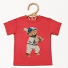 The Juniper Shop Watercolor Baseball Bear Toddler Short Sleeve Tee - 2 of 4