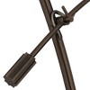 Possini Euro Design Raymond Modern 69" Tall Arc Floor Lamp with Smart Socket Bronze Adjustable Off-White Shade for Living Room Reading - 4 of 4