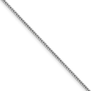 Black Bow Jewelry 1.25mm 14k White Gold Solid Franco Chain Necklace - 1 of 4