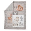 Lambs Ivy Painted Forest 4 piece Crib Bedding Set Gray Beige