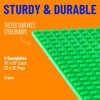 Strictly Briks Large Classic Stackable Baseplates, For Building Bricks, Bases for Tables, Mats, Green, 4 Pack, 10x10 Inches - image 2 of 4