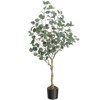 Artificial Eucalyptus Tree Faux Eucalyptus Stems Fake Plants with Silver Dollar Leaves, Fake Trees for Office House Living Room Home Decor Indoor - 2 of 4