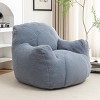 Teddy Fabric Bean Bag Chair with Backrest and Armrests, Foam-Filled Lounge Sofa for Reading and Relaxing, No Assembly Needed-Baofuwish - 2 of 4