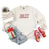 Simply Sage Market Women's Graphic Sweatshirt Embroidered Jolly -Red Ink - 3 of 3