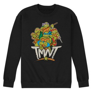 Men's - Teenage Mutant Ninja Turtles - Rebel Road Group Graphic Fleece Sweatshirt - 1 of 4