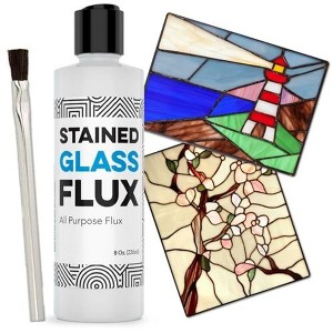 Bright Creations 8oz Liquid Zinc Flux for Stained Glass, Soldering Work, Glass Repair and more - Easy Clean Up - Made in USA - 1 of 4