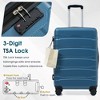 ChicFurnit Luggage 28" Hardside Large Checked Luggage, Hardshell Suitcase ABS Suitcase with Double Spinner Wheels, TSA Lock, Blue, 20.1"*12.4"*29.9" - 3 of 4