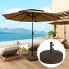 Aghana Digitals Brown HDPE Patio Umbrella Base, Heavy Duty 62lbs Sand/51lbs Water Fillable Stand - 3 of 4
