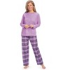 Collections Etc Feminine Plaid Flannel Pj Set - 4 of 4
