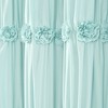 Rosette Textured Stripe Microfiber Shower Curtain - 2 of 4