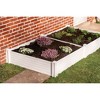 Suncast 4 x 4 Foot Raised Outdoor Resin Garden Flower Bed Landscape Edgings for Growing Plants, Herbs, and Vegetables, White (2 Pack) - 3 of 4