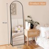 FURNIinspire Full Length Mirrors Floor Standing Body Mirror, Arched Mirror Room Decor Long Dressing Mirror for Bedroom, Black, 18"*58" - 4 of 4