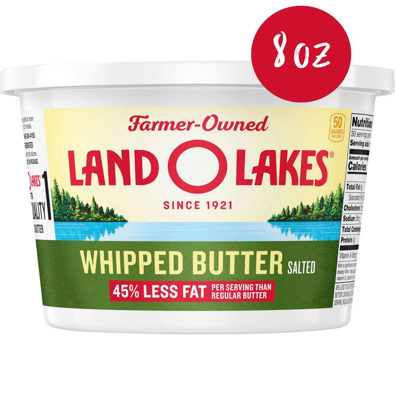 Land O Lakes Salted Whipped Butter - 8oz, 1 of 4