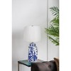 D13x25" Blue and White Ceramic Vase Lamp - 3 of 4