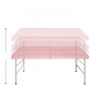 VisioGear Small Outdoor Folding Table with Handle, Portable Outdoor Folding Table for Travel, Camping, Pink, 49.21"*24"*29" - 4 of 4