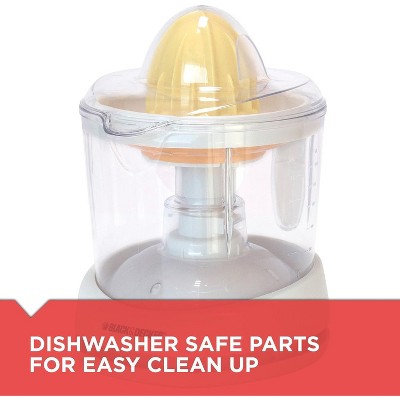 Black and Decker White Electric Citrus Juicer with Adjustable Pulp Control