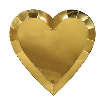 Meri Meri Gold Heart Large Plates