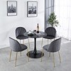 Mid-century Tulip Dining Table, with Round or Square Table Top, Pedestal Dining Table, End Table Leisure Coffee Table - 3 of 4