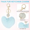 Unique Bargains Metal Alloy Soft Durable Artificial Cute Puff Ball Keychain 1 Pc - 3 of 4