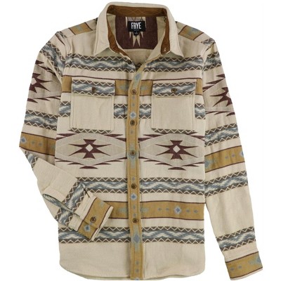 Frye Mens Jacquard Button Up Shirt
