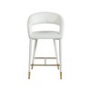Meridian Furniture,Destiny White Vegan Leather Stool - 3 of 4