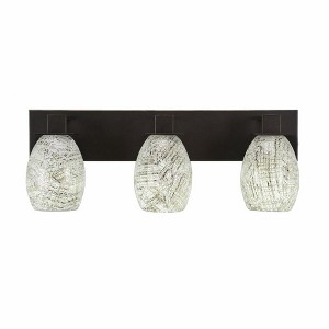 Toltec Lighting Apollo 3 - Light Vanity in  Dark Granite with 5" Natural Fusion Shade - 1 of 1