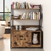 Hooseng Cat Furniture, Large Storage Space Cat Furniture, Furniture Wooden Cat tree, Cat Furniture with 3 Shelves and Doors - 3 of 4