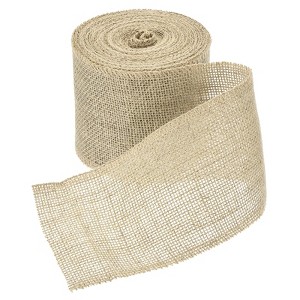 Unique Bargains Burlap Wired Soft Decorative Ribbon Trim for Gifts Wrapping - 1 of 4