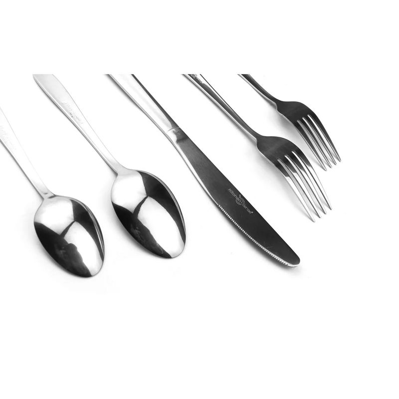 40-Piece Silverware Set for 8, Stainless Steel Flatware Cutlery Set For Home Kitchen Restaurant Hotel, Kitchen Utensils Set, 2 of 7