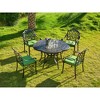 ARTPLAN Outdoor Chair Cushions for Patio Furniture, Waterproof Outdoor Cushions, Round Corner Patio Chair Cushions Set of 4 with Ties,16"x18.5"x3" - 2 of 4