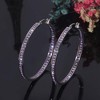 Multicolor Crystal Hoop Earrings for Women – 2" Hypoallergenic Stainless Steel Large Statement Earrings for Sensitive Ears - 3 of 4
