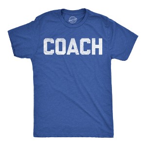 Mens Funny T Shirts Coach Sarcastic Sports Team Graphic Novelty Coaching Tee For Men - Crazy Dog Men's T Shirt Gift for Teacher Royal L - 1 of 4
