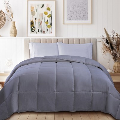 Twin Silver Reversible Down Alternative Microfiber Comforter