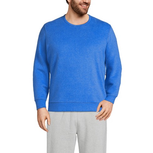 Lands' End Men's Big Long Sleeve Serious Sweats Crewneck Sweatshirt - 2x  Big - Navigator Blue Heather : Target