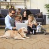 Washable Modern Geometric Rug Non Slip Low Pile Rug Soft Contemporary Throw Floor Cover Foldable Indoor Carpet for Living Room Bedroom Playroom - 3 of 4